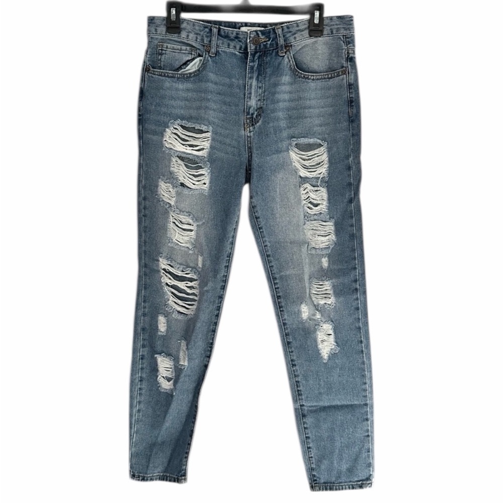 Forever 21 Distressed Blue Jeans Womans 27 Pre-Loved Casual Denim Stylish
